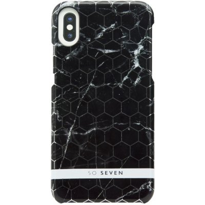 Pouzdro SoSeven Milan Case Hexagonal Marble Apple iPhone X XS černé