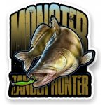 4 AnglersDesing samolepka Monster Zander Hunter – Zboží Mobilmania