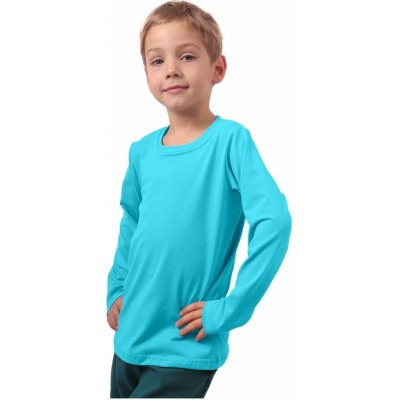 Jožánek Dětské tričko dlouhý rukáv tyrkys – Zboží Dáma