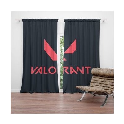 Sablio Závěs VALORANT Black: 2ks 140x250cm – Hledejceny.cz