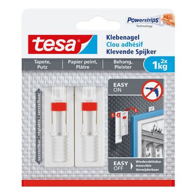 Tesa Powerstrips® 77774 Nalepovací hřebík na tapety a omítku / Nosnost 1 kg (77774-00000) – Zbozi.Blesk.cz