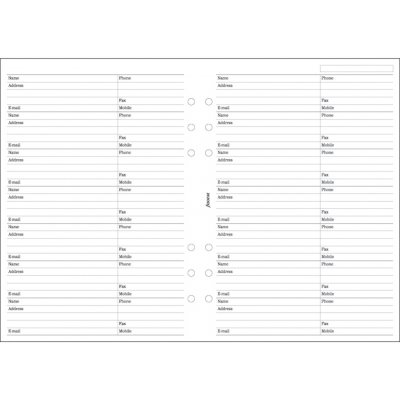 Filofax A5 Adresář - jméno adresa e-mail tel. fax mobil – Hledejceny.cz
