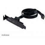 AKASA adaptér MB interní, USB 3.1, PCI závorka s Type-C konektorem, nízký profil 8cm, 50 cm – Sleviste.cz