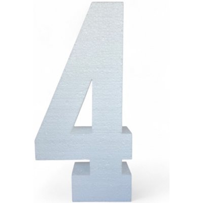 1Mcz 3D polystyrenové číslo 4 k aranžování 28x14x5cm 45956 – Zbozi.Blesk.cz