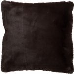 J-Line by Jolipa Tmavě hnědý chlupatý polštář Cutie 45x45x4 – Sleviste.cz