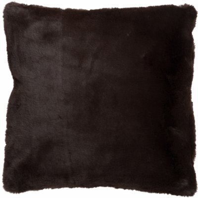 J-Line by Jolipa Tmavě hnědý chlupatý polštář Cutie 45x45x4 – Sleviste.cz