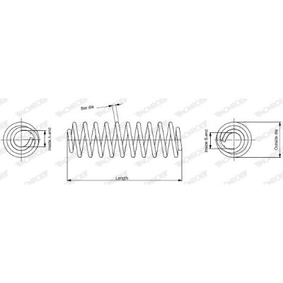 Vinutá pružina podvozku MONROE SP3632 – Zboží Mobilmania
