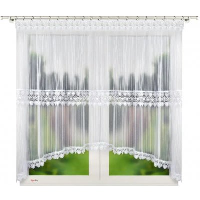 Fliying Vyšívaná záclona LG 203 WB, 400x160 cm – Hledejceny.cz
