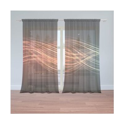 Sablio Záclony Abstrakce strip: 2ks 150x250cm – Hledejceny.cz