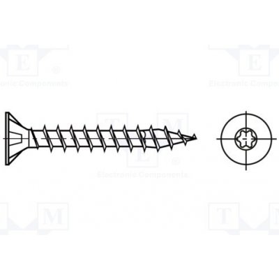 BOSSARD 3366980 Vrut; do dřeva; 3,5x25; Hlava: kuželová; Torx®; TX15; SPAX® – Hledejceny.cz