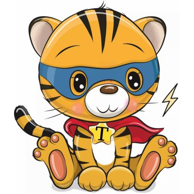 Ubrousek 33x33cm Tygřík superhrdina – Hledejceny.cz