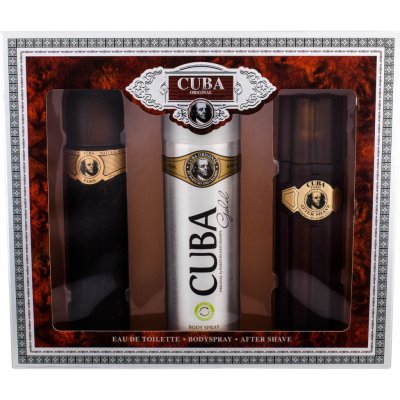 Cuba Gold EDT 100 ml + voda po holení 100 ml + deospray 200 ml dárková sada – Hledejceny.cz