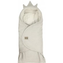 Little Elite Zavinovací deka s kapucí Kralovská koruna šedá