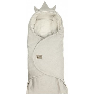 Little Elite Zavinovací deka s kapucí Kralovská koruna šedá – Zboží Mobilmania