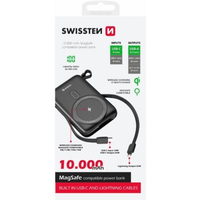 Swissten 10000 mAh 22013933 černá – Zbozi.Blesk.cz