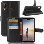 Wallet PU kožené pouzdro na Huawei P20 Lite - černé – Zboží Živě