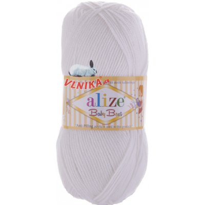 Alize Příze Baby Best Varianta: 55 bílá – Zboží Mobilmania