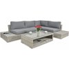 Zahradní sestava F-Garden Rohový zahradní set VERONA Premium White-Grey