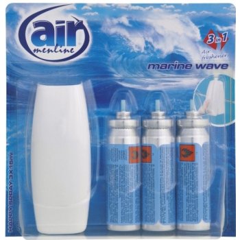 Air Menline Marine Wave, osvěžovač vzduchu, rozprašovač + náplň 3 x 15 ml