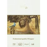 Skicák Oil Painting Pad A4 230 g/m² 10 listů – blok na olejomalbu A4 akrylová malba papír plátnová struktura embosovaný lněný acid free lignin free FSC – Zboží Dáma