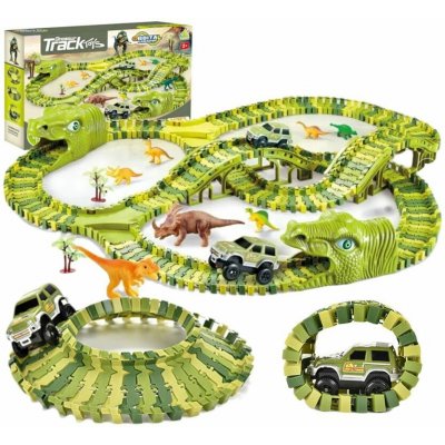 TopKing Dinosauří autodráha 360 cm 240 dílků Zábava pro děti 3+ – Zboží Dáma