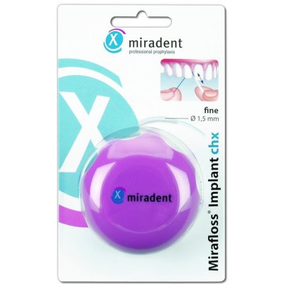 Mirafloss zubní nit s chlorehexidinem 50 ks – Zboží Mobilmania