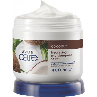 AVON Hydratační krém na obličej, ruce a tělo s kokosovým olejem 400 ml