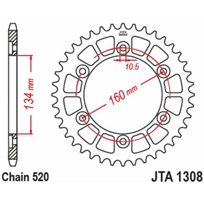 JT Sprockets JTA 1308-48BLK – Hledejceny.cz