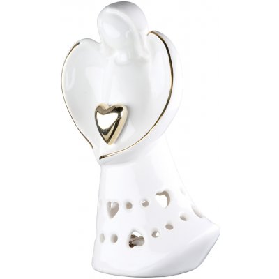 Gilde LED anděl Raziel se srdcem, 15,8 cm – Hledejceny.cz
