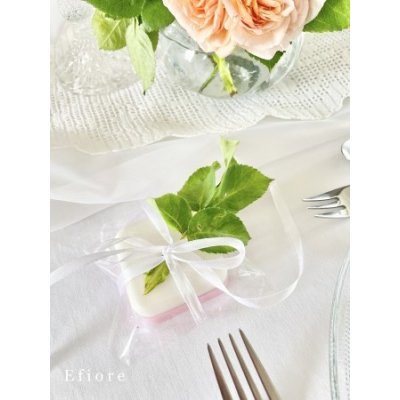 Dárkové dekorační mini mýdlo pro hosty - růžovo/stříbrné – Zboží Mobilmania