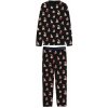 Pánské pyžamo John Frank JFPJ-CH-01 pánské pyžamo dlouhé s potiskem černé