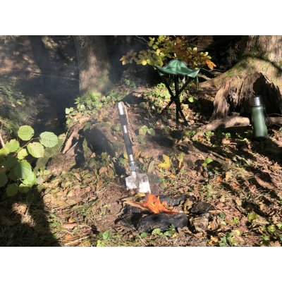 BasicNature Travelchair Trojnožka zelená ocel – Hledejceny.cz