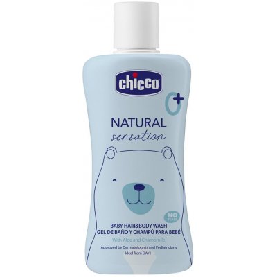 CHICCO Šampon na vlasy a tělo Natural Sensation s aloe a heřmánkem 200 ml, 0m+ – Zboží Dáma