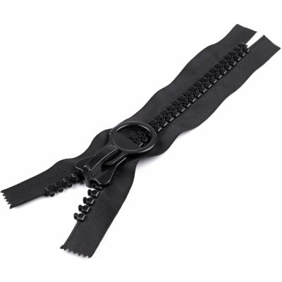Kostěný zip extra velký No 20 délka 25 cm - černá – Zboží Mobilmania