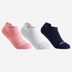 ARTENGO Dětské nízké tenisové ponožky RS160 modré, bílé, růžové 3 páry
