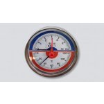 H-LINE termomanometr se zadním napojením 0 - 120°C 0 - 4 BAR D=80 mm – HobbyKompas.cz