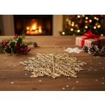 Mybesthome Vánoční prostírání kulaté FANNY zlatá Ø 38cm – Zboží Dáma