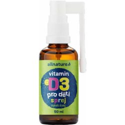 Allnature Vitamin D3 pro děti s MCT olejem ve spreji 50 ml