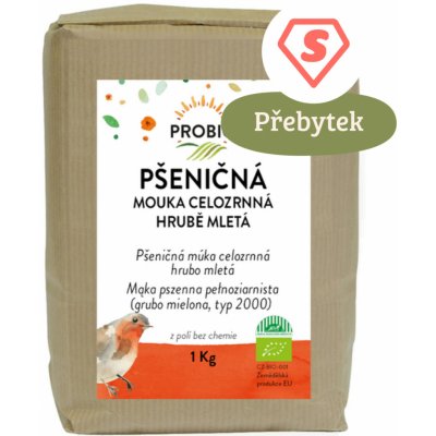 ProBio Mouka pšeničná celozrnná hrubě mletá bio 1000 g – Zbozi.Blesk.cz