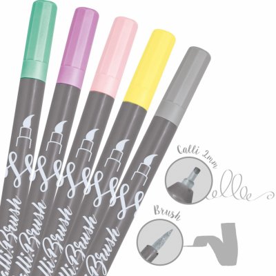 Online calli brush pastel kaligrafické fixy 5 ks 19079 – Zbozi.Blesk.cz