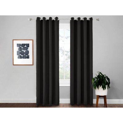 XPOSE® Zatemňovací závěsy HADES (černý) - 140x250 cm (2ks) – Zboží Mobilmania