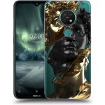 Pouzdro Picasee silikonové Nokia 7.2 - Black Gold čiré – Zboží Mobilmania