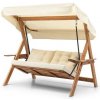 Zahradní houpačka Hanah Home Garden Triple Swing Chair Galata Swing S3 Cream