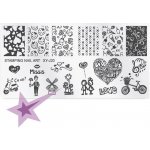 Starnails Razítkovací destička XYJ20 srdíčka houslový klíč – Zboží Dáma