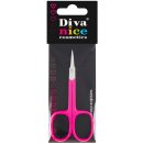 Diva & Nice nůžky na manikúru úzké zahnuté barevné 9,5 x 4,5 cm