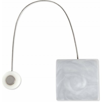 EUROFIRANY SADA 2KS DEKORAČNÍ SPONA NA ZÁVĚS SQUARE S MAGNETEM 6 X 14 CM STŘÍBRNÁ – Hledejceny.cz
