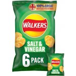 Walkers bramborové chipsy s příchutí soli a octa 6 x 25 g – Hledejceny.cz