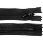 Spirálový zip skrytý No 3 délka 65 cm dederon, malé, 332 černá – Hledejceny.cz
