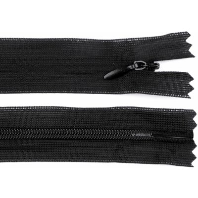 Spirálový zip skrytý No 3 délka 65 cm dederon, malé, 332 černá – Hledejceny.cz