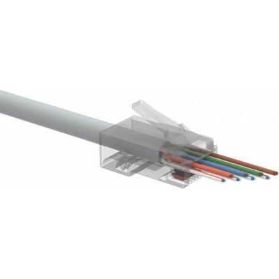 SOLARIX Univerzální EASY konektor RJ45 CAT6 UTP 8p8c na drát i licnu SXRJ45-6-UTP-EASY 11239002 – Zbozi.Blesk.cz